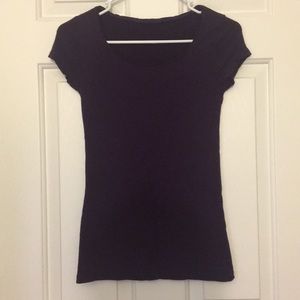 Purple short sleeve shirt